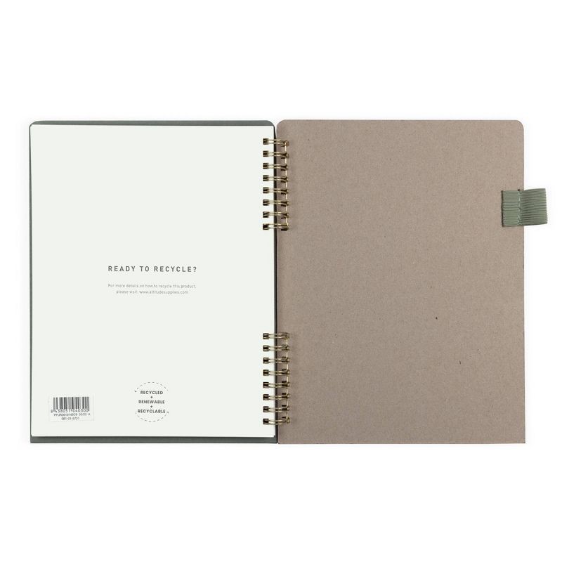 slide 8 of 10, Altitude 160pg Ruled Journal with Folder Cover 7"x9" Dark Sage Arch, 1 ct