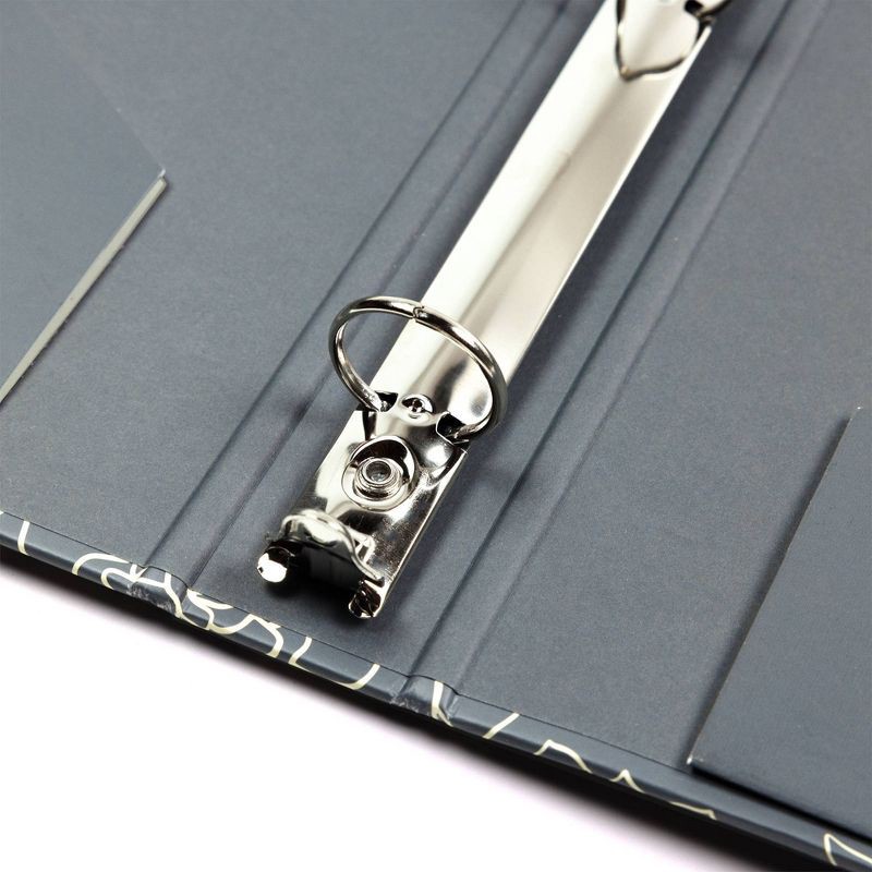 slide 6 of 8, Yoobi Evolve 1" O-Ring Binder 220 Sheet Capacity Navy Succulents, 1 ct