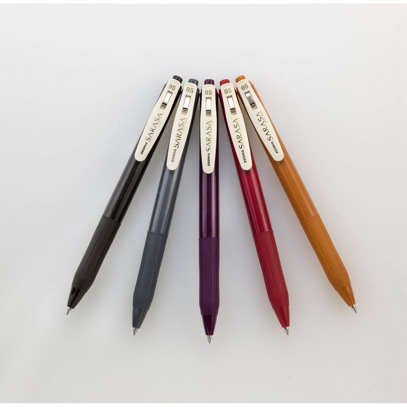 slide 2 of 7, Zebra Sarasa Vintage 5pk, 5 ct