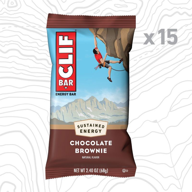 slide 3 of 12, CLIF Bar Chocolate Brownie Granola Plant-Based Soy Protein Bars Made with Organic Oats - 10g Protein - 36oz/15ct, 10 gram, 36 oz, 15 ct