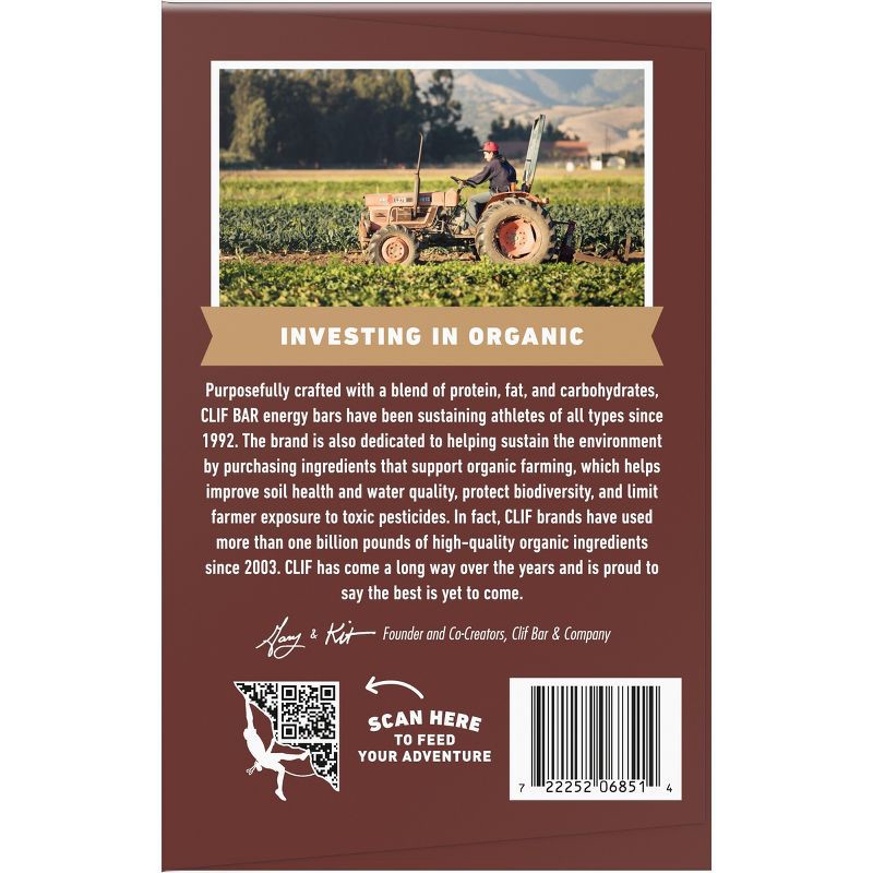 slide 8 of 12, CLIF Bar Chocolate Brownie Granola Plant-Based Soy Protein Bars Made with Organic Oats - 10g Protein - 36oz/15ct, 10 gram, 36 oz, 15 ct