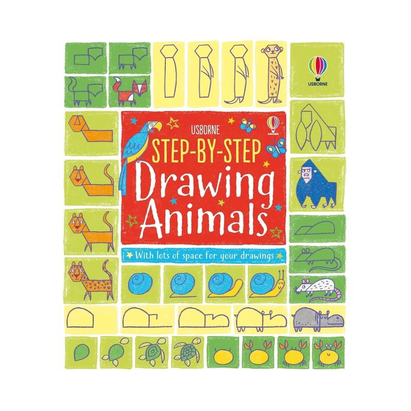 slide 1 of 1, Usborne Books Step-By-Step Drawing Animals - by Fiona Watt (Paperback), 1 ct