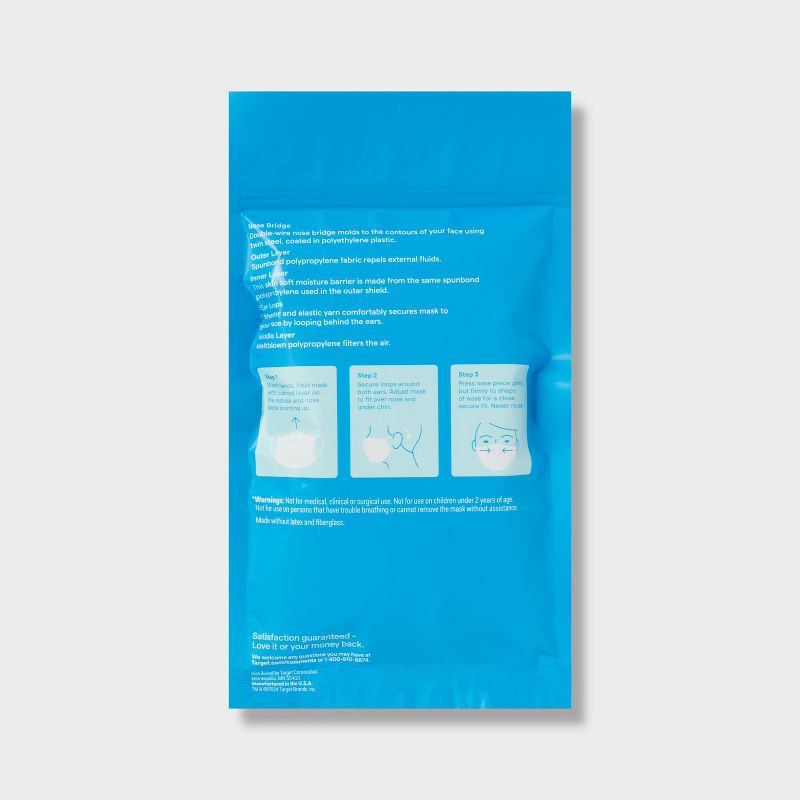 slide 3 of 3, Kids' Non-Medical Face Mask - 10ct - up&up™, 10 ct