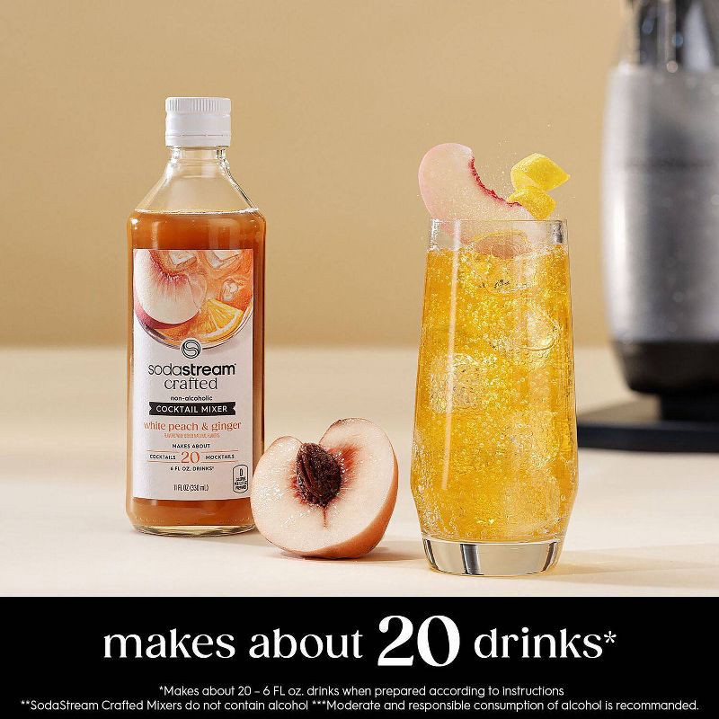 slide 3 of 10, SodaStream Crafted Mixers White Peach Ginger Drink Mix, 1 ct