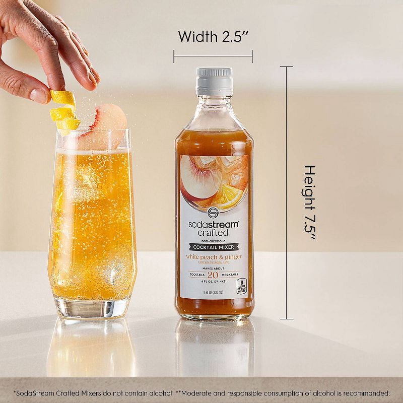 slide 4 of 10, SodaStream Crafted Mixers White Peach Ginger Drink Mix, 1 ct