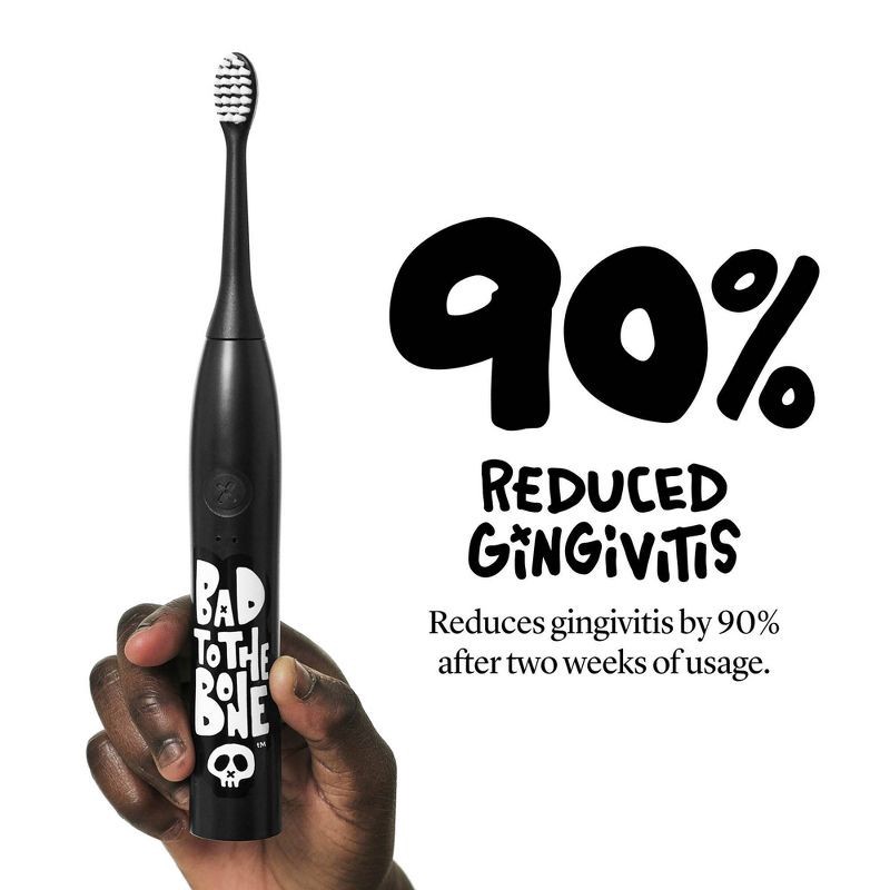 slide 4 of 7, Made By Dentists Sonic X Rechargeable Electric Toothbrush for Kids' - Bad to the Bone, 1 ct