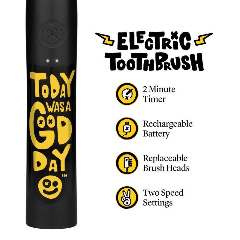 slide 5 of 8, Made By Dentists Sonic X Rechargeable Electric Toothbrush for Kids' - Today Was a Good Day, 1 ct