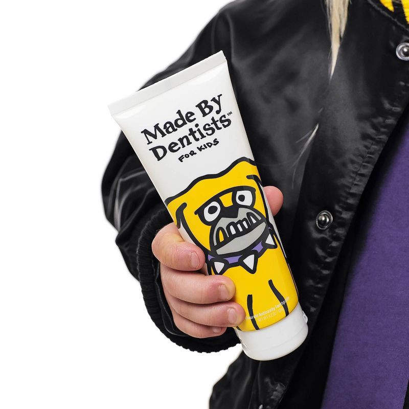 slide 2 of 5, Made By Dentists Kids Bulldog Fluoride Anticavity Toothpaste - Bubble Gum - 4.2oz, 4.2 oz