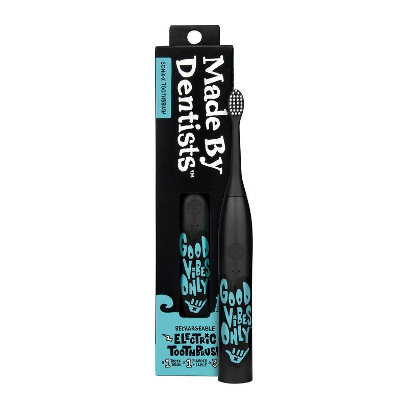 slide 1 of 8, Made By Dentists Sonic X Rechargeable Electric Toothbrush for Kids' - Good Vibes Only, 1 ct