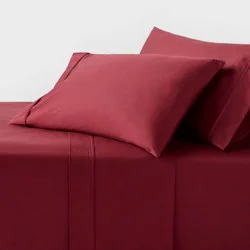 Twin/Twin XL 400 Thread Count Performance Sheet Set Wine Red - Threshold™