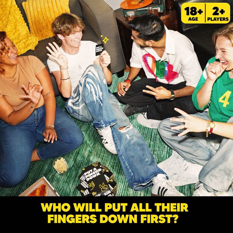 slide 3 of 9, Hunch Studios Put a Finger Down Card Game: Creative Thinking Party Game, 2+ Players, 30-60 Minutes, 1 ct