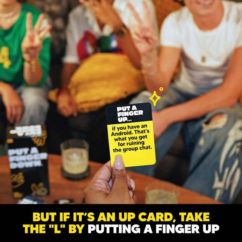 slide 5 of 9, Hunch Studios Put a Finger Down Card Game: Creative Thinking Party Game, 2+ Players, 30-60 Minutes, 1 ct