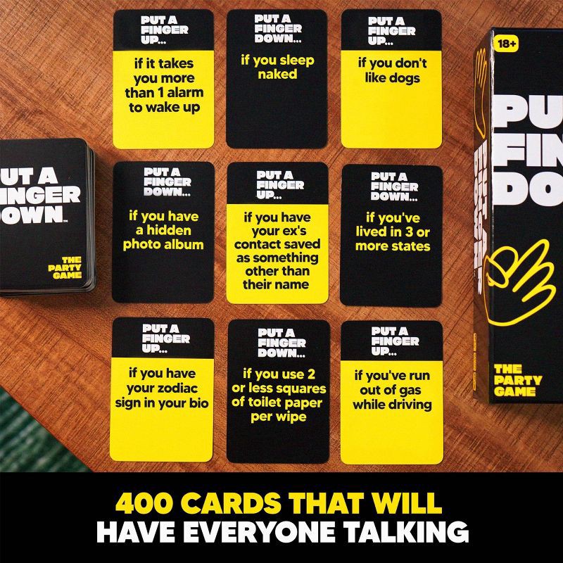 slide 6 of 9, Hunch Studios Put a Finger Down Card Game: Creative Thinking Party Game, 2+ Players, 30-60 Minutes, 1 ct