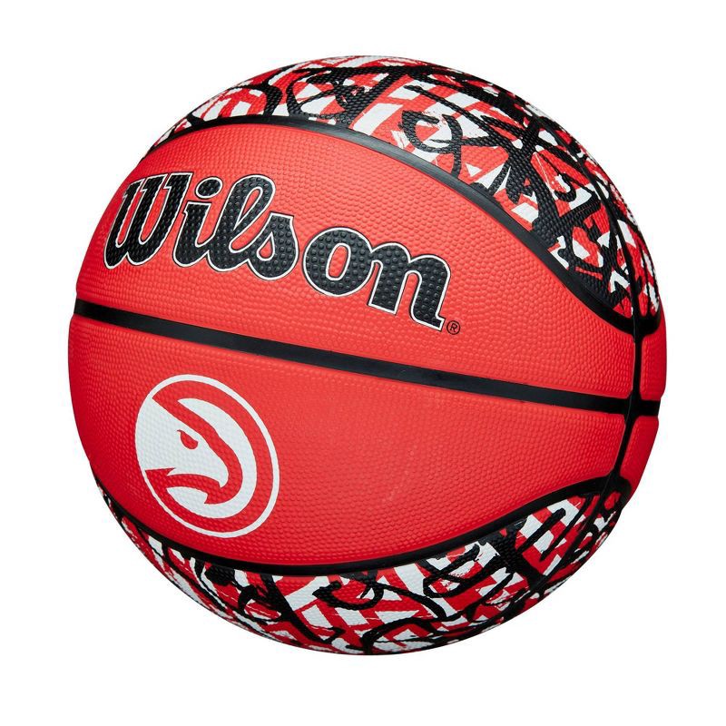 slide 3 of 7, NBA Atlanta Hawks Graffiti Basketball: Composite Shell, 27.5" Size, All Ages, 1 ct