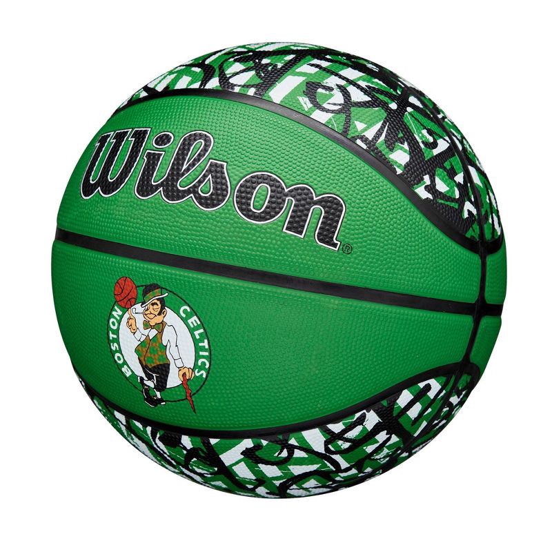 slide 4 of 7, NBA Boston Celtics Graffiti Basketball: Composite Shell, 29.5" Size, All Ages, 1 ct