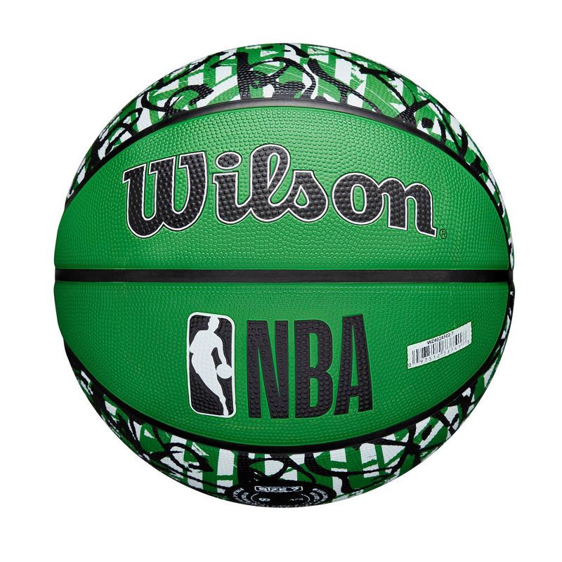 slide 7 of 7, NBA Boston Celtics Graffiti Basketball: Composite Shell, 29.5" Size, All Ages, 1 ct