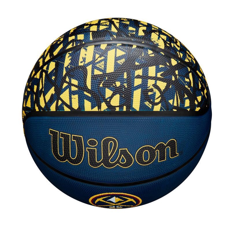 slide 5 of 7, NBA Denver Nuggets Graffiti Basketball: Composite Shell, 27.5" Size, All Ages, 1 ct