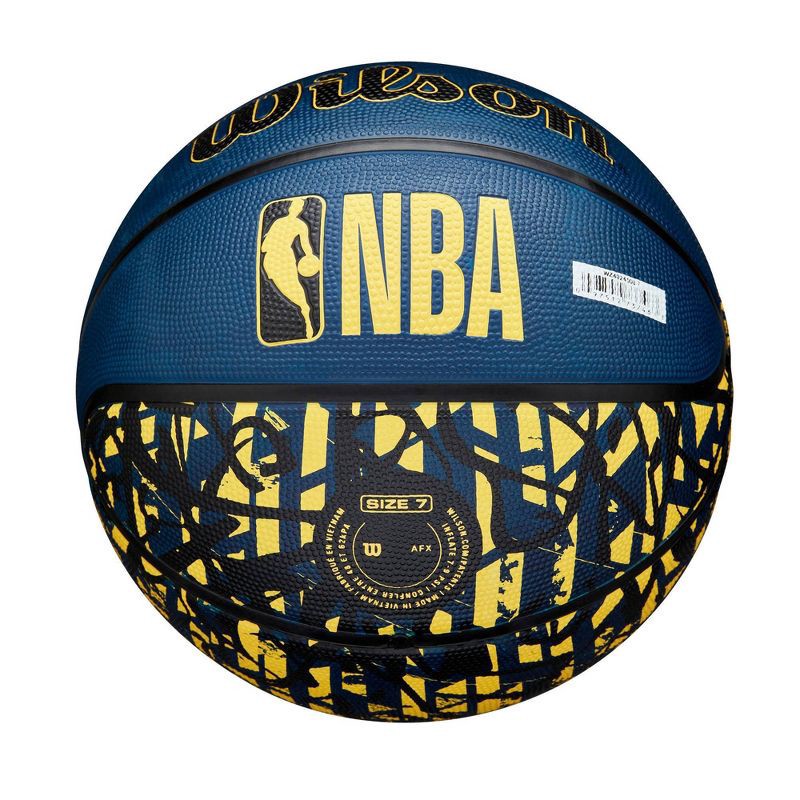 slide 6 of 7, NBA Denver Nuggets Graffiti Basketball: Composite Shell, 27.5" Size, All Ages, 1 ct