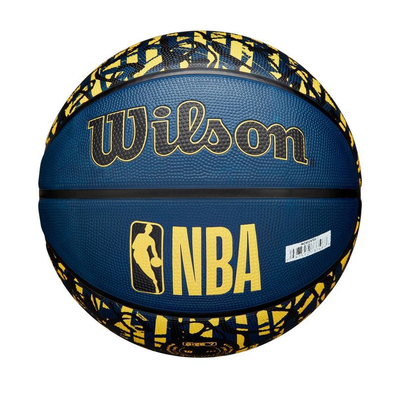 slide 7 of 7, NBA Denver Nuggets Graffiti Basketball: Composite Shell, 27.5" Size, All Ages, 1 ct