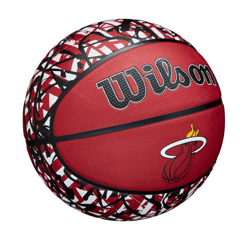 slide 2 of 7, NBA Miami Heat Graffiti Basketball: Composite Shell, 27.5" Size, 1 ct