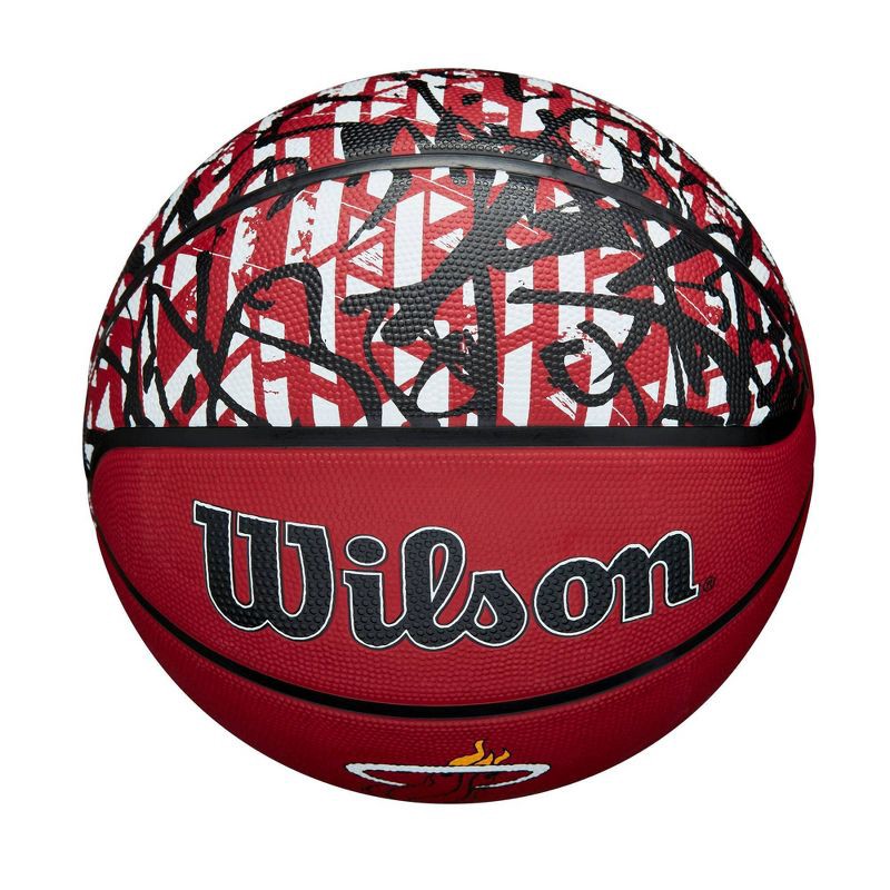 slide 5 of 7, NBA Miami Heat Graffiti Basketball: Composite Shell, 27.5" Size, 1 ct