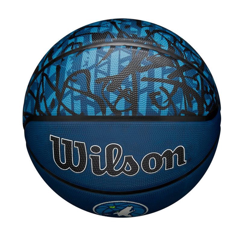 slide 5 of 7, NBA Minnesota Timberwolves Graffiti Basketball: Composite Shell, 27.5" Size, 1 ct