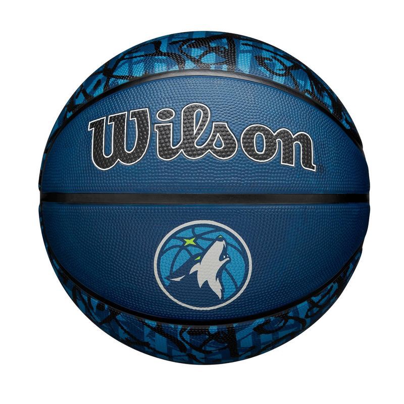 slide 1 of 7, NBA Minnesota Timberwolves Graffiti Basketball: Composite Shell, 27.5" Size, 1 ct