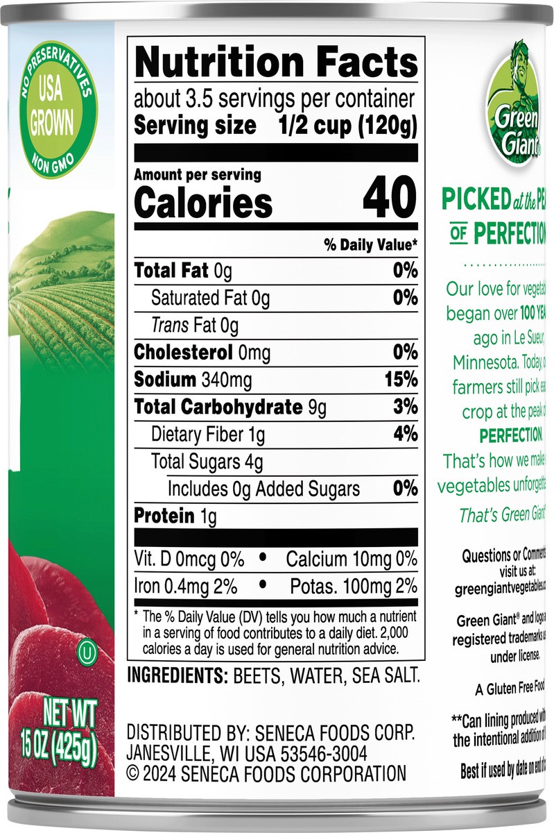 slide 8 of 9, Green Giant Sliced Beets, 15 oz