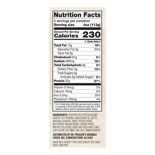 slide 3 of 5, Dr. Praeger's Sensible Foods Perfect Plant Based Ground Squares, 2 ct; 8 oz