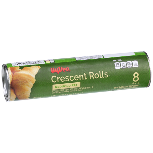 slide 1 of 8, Hy-vee Reduced Fat Crescent Rolls, 8 ct; 8 oz