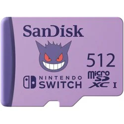 SanDisk Nintendo Switch 512GB Pokemon: MicroSD 100 Mbps Memory Card