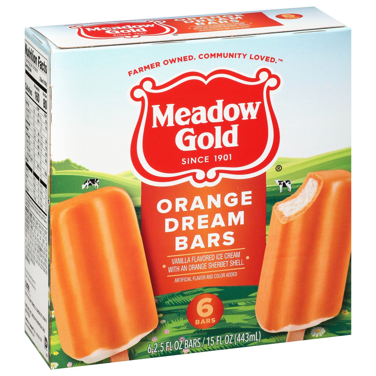 slide 7 of 9, Meadow Gold Orange Dream Bars 6 - 2.5 fl oz Bars, 6 ct