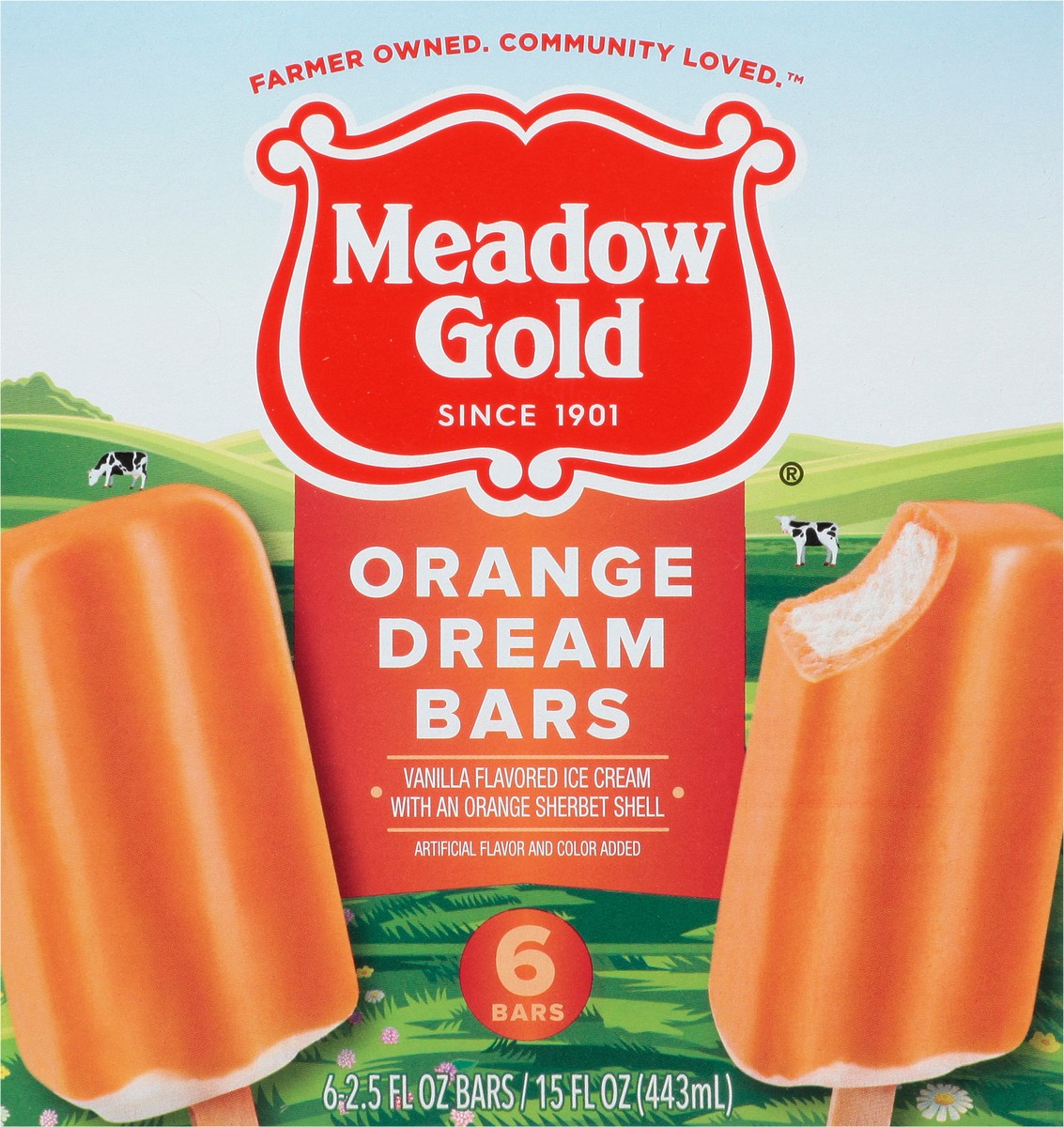 slide 6 of 9, Meadow Gold Orange Dream Bars 6 - 2.5 fl oz Bars, 6 ct