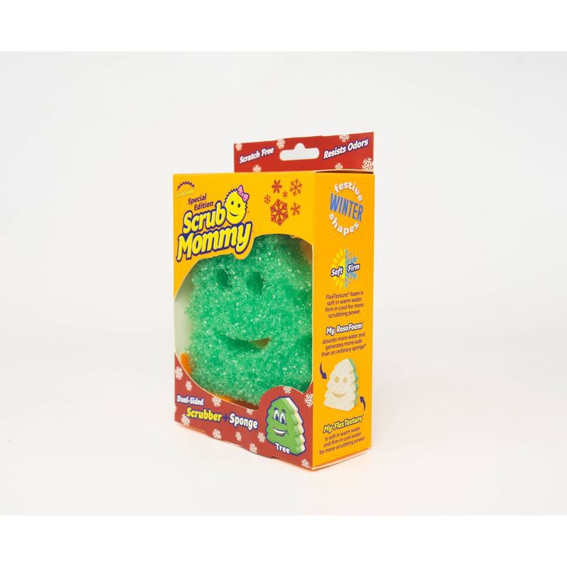 slide 2 of 3, Scrub Daddy Special Edition Scrub Mommy Dual-Sided Scrubber + Sponge - Tree, 1 ct