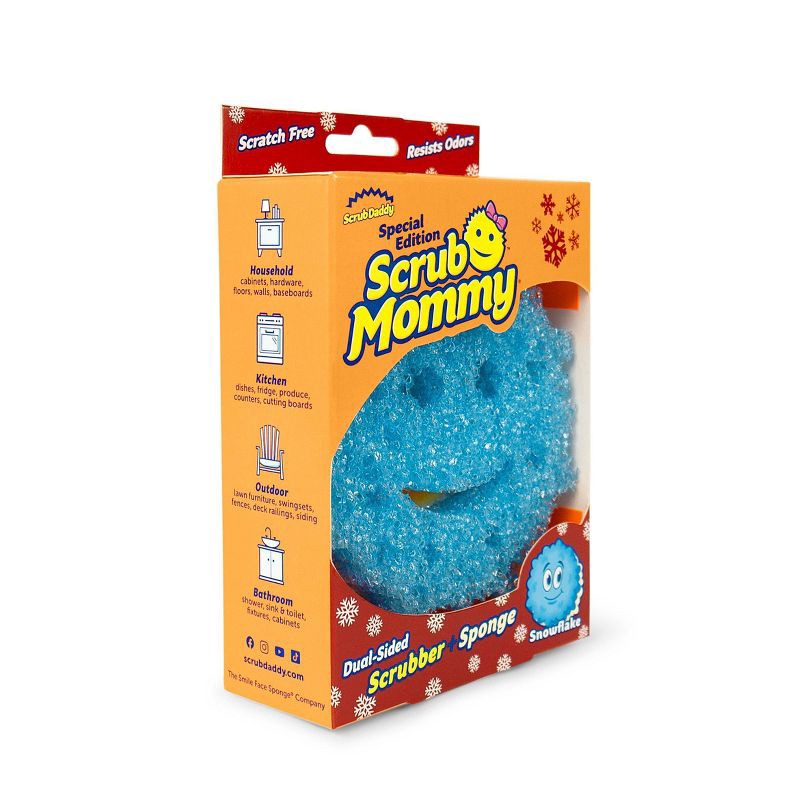 slide 3 of 4, Scrub Daddy Special Edition Scrub Mommy Dual-Sided Scrubber + Sponge - Snowflake, 1 ct