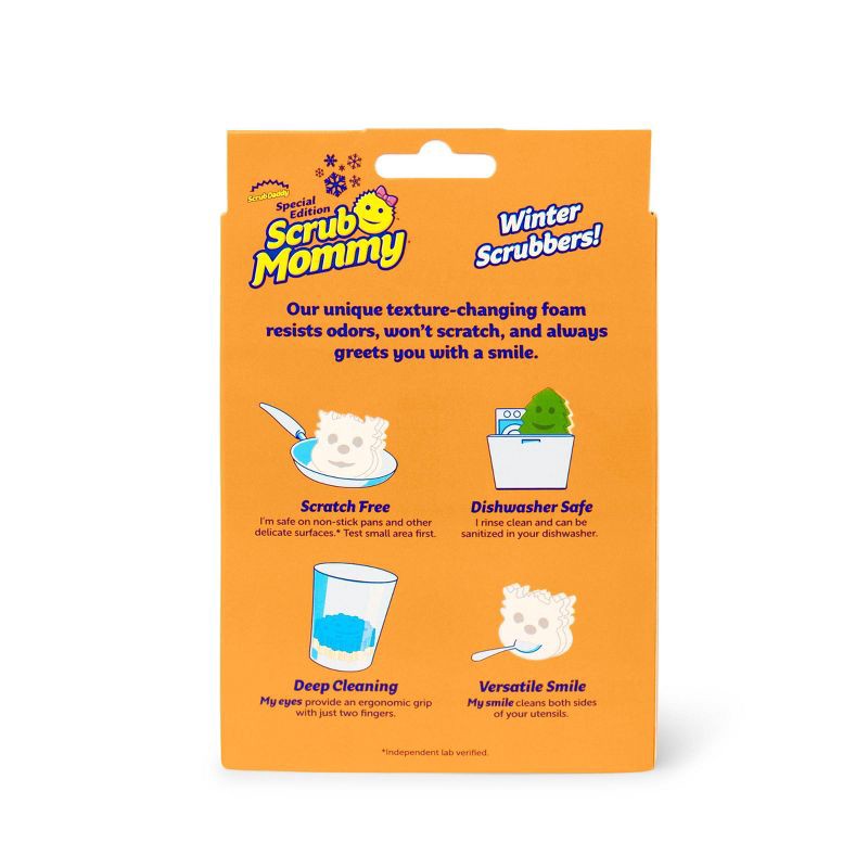 slide 4 of 4, Scrub Daddy Special Edition Scrub Mommy Dual-Sided Scrubber + Sponge - Snowflake, 1 ct