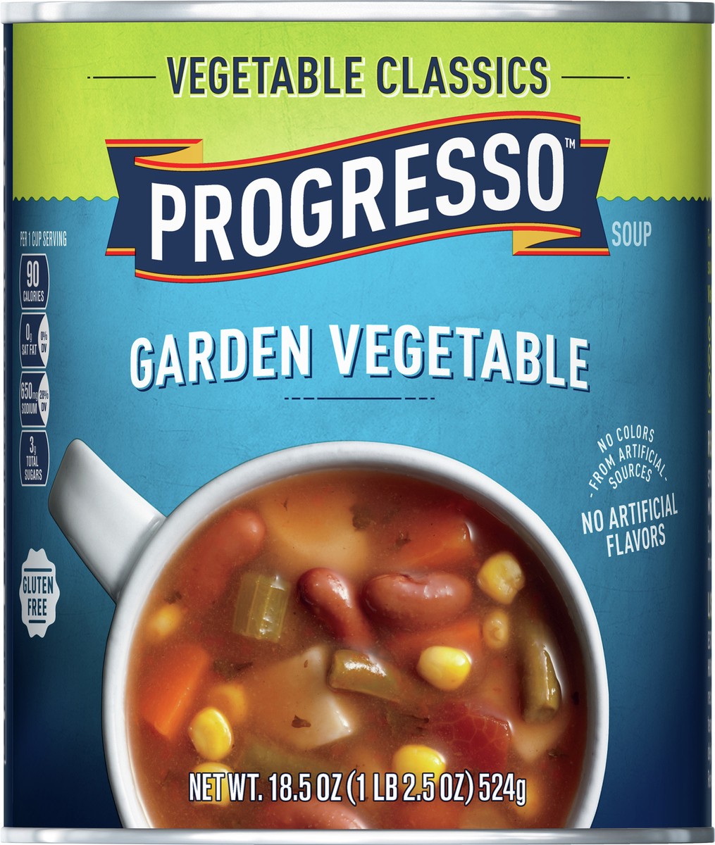 slide 12 of 13, Progresso Vegetable Classics, Garden Vegetable Canned Soup, 19 oz., 18.5 oz