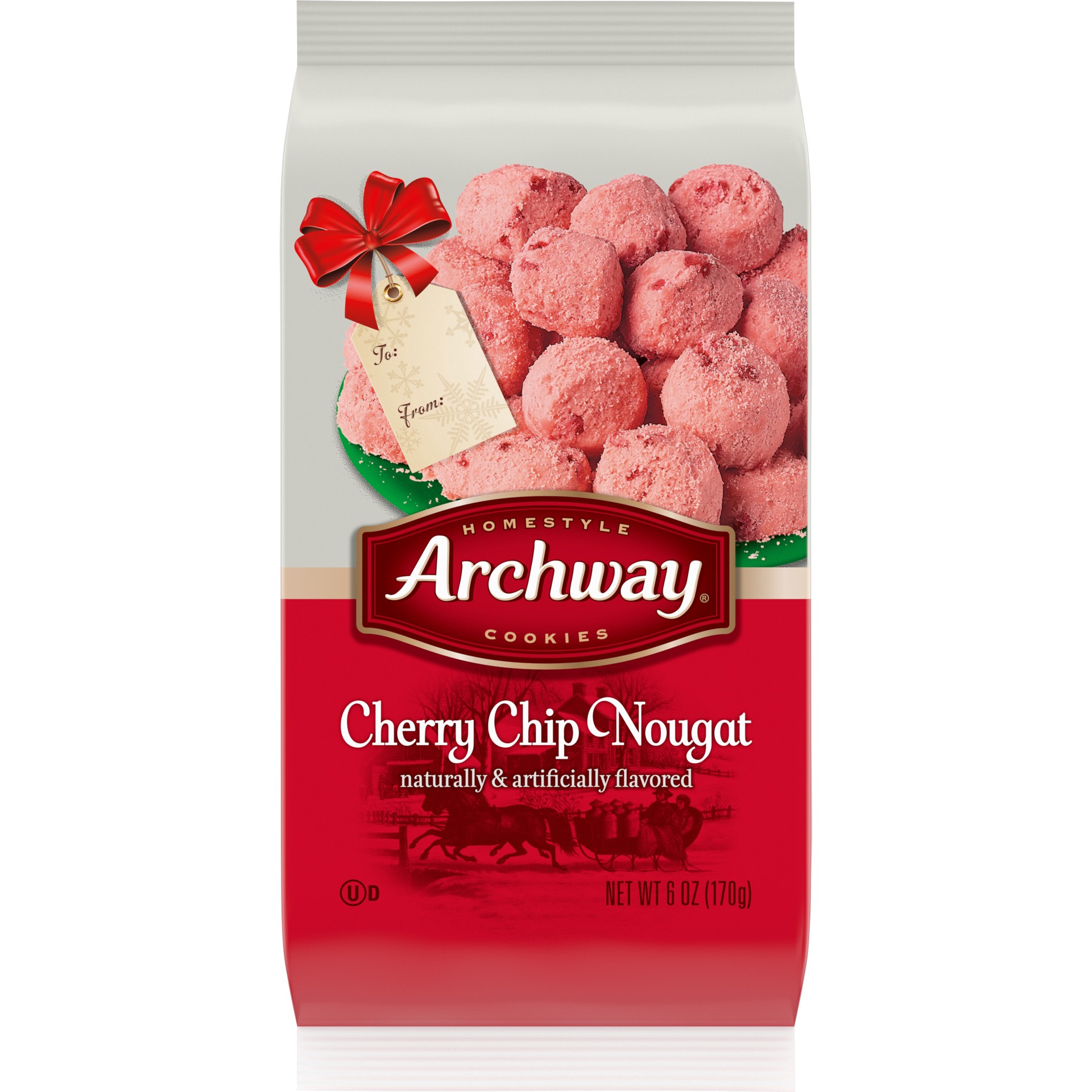 slide 1 of 5, Archway Cookies Cookies, Holiday Cherry Chip Nougat, 6 Oz, 6 oz