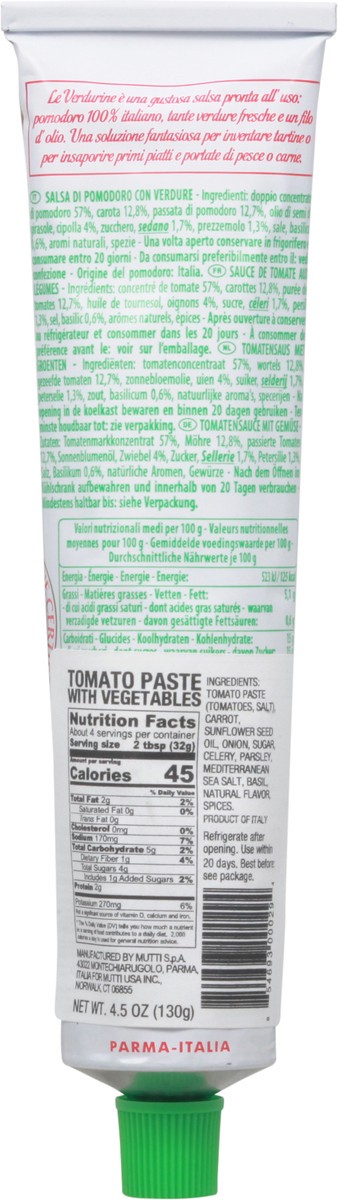 slide 8 of 9, Mutti Tomato Paste with Vegetables 4.5 oz, 4.5 oz