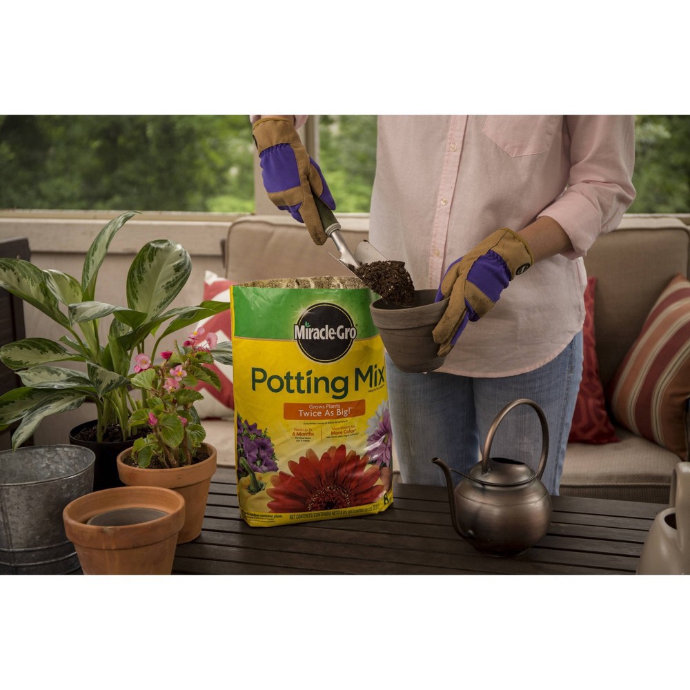 slide 9 of 9, Miracle-Gro Premium Potting Mix 8qt, 8 qt