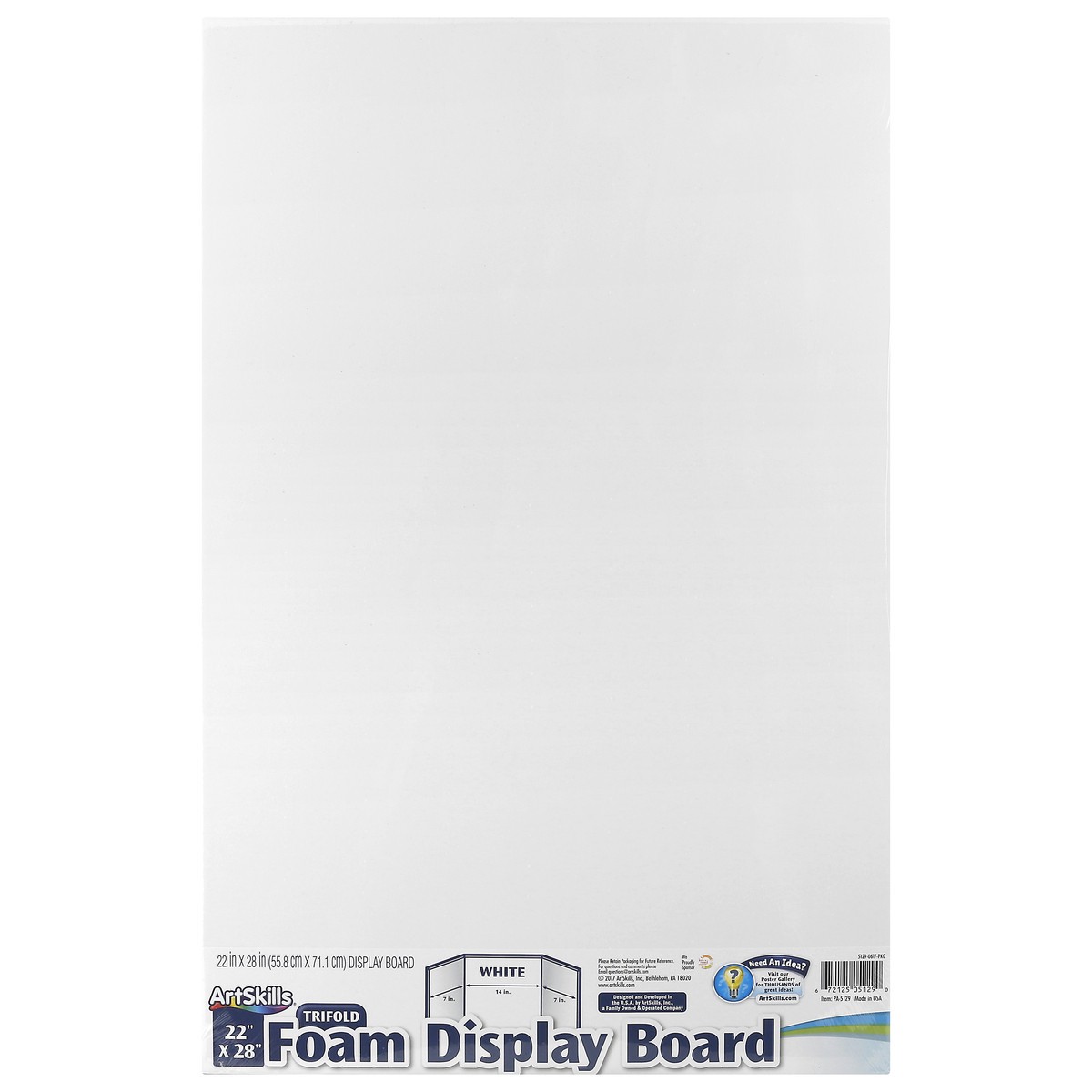 slide 1 of 8, ArtSkills White Trifold Foam Display Board, 1 ct