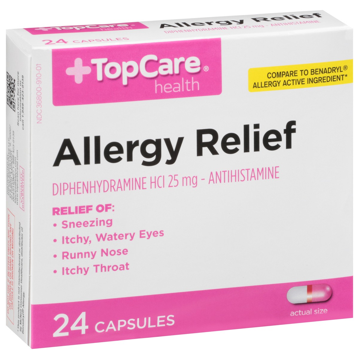 slide 2 of 9, Topcare Allergy Caps, 24 ct