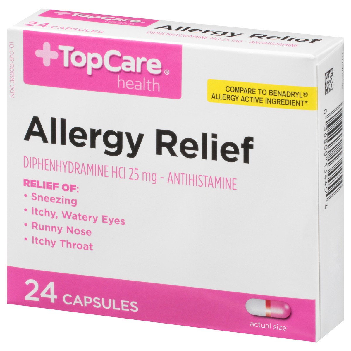 slide 5 of 9, Topcare Allergy Caps, 24 ct