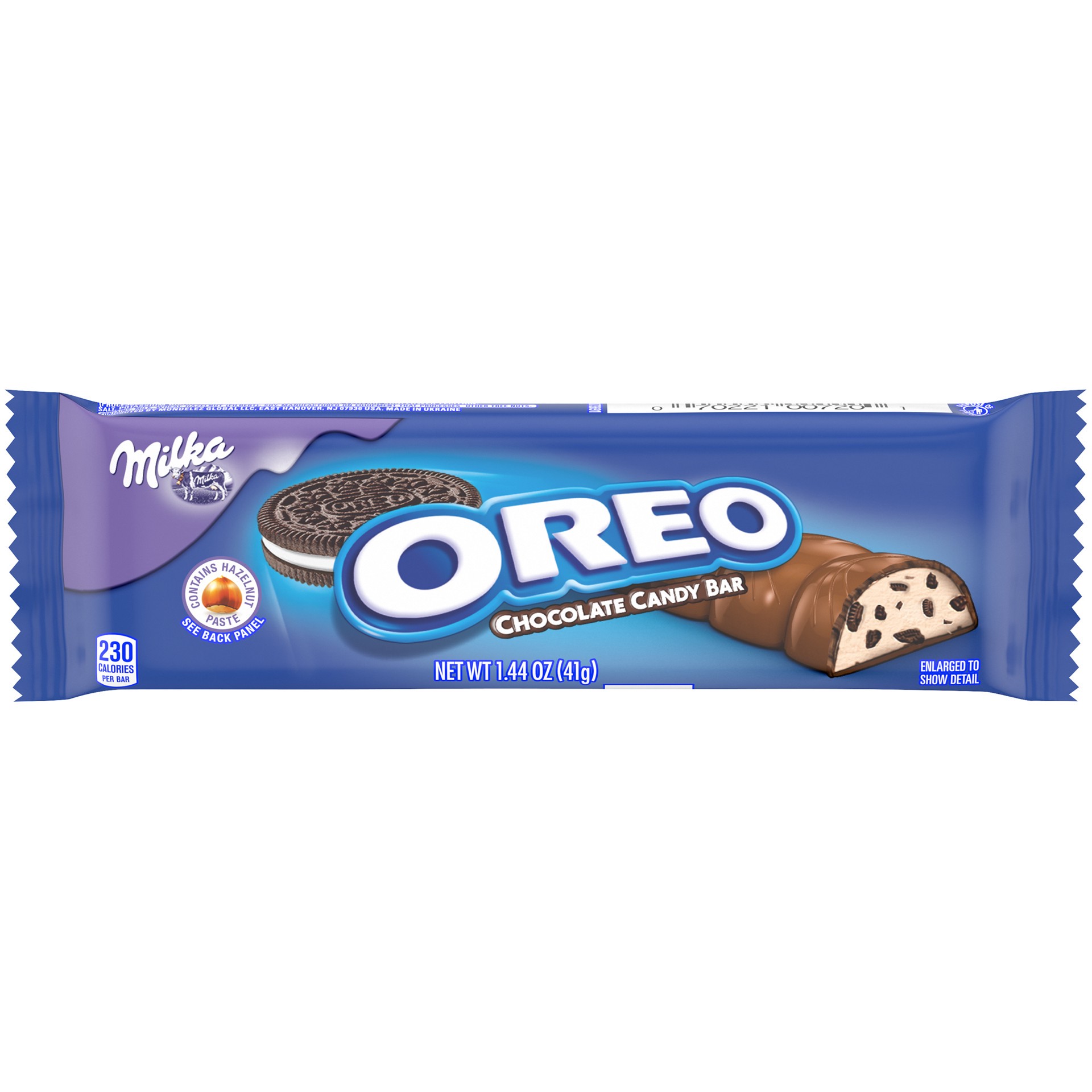 slide 1 of 5, Milka Oreo Milk Chocolate Candy Bar, 1 bar (1.44oz ), 1.44 oz