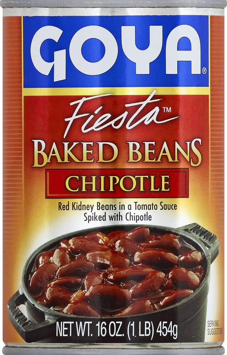 slide 2 of 2, Goya Fiesta Chipotle Baked Beans, 16 oz