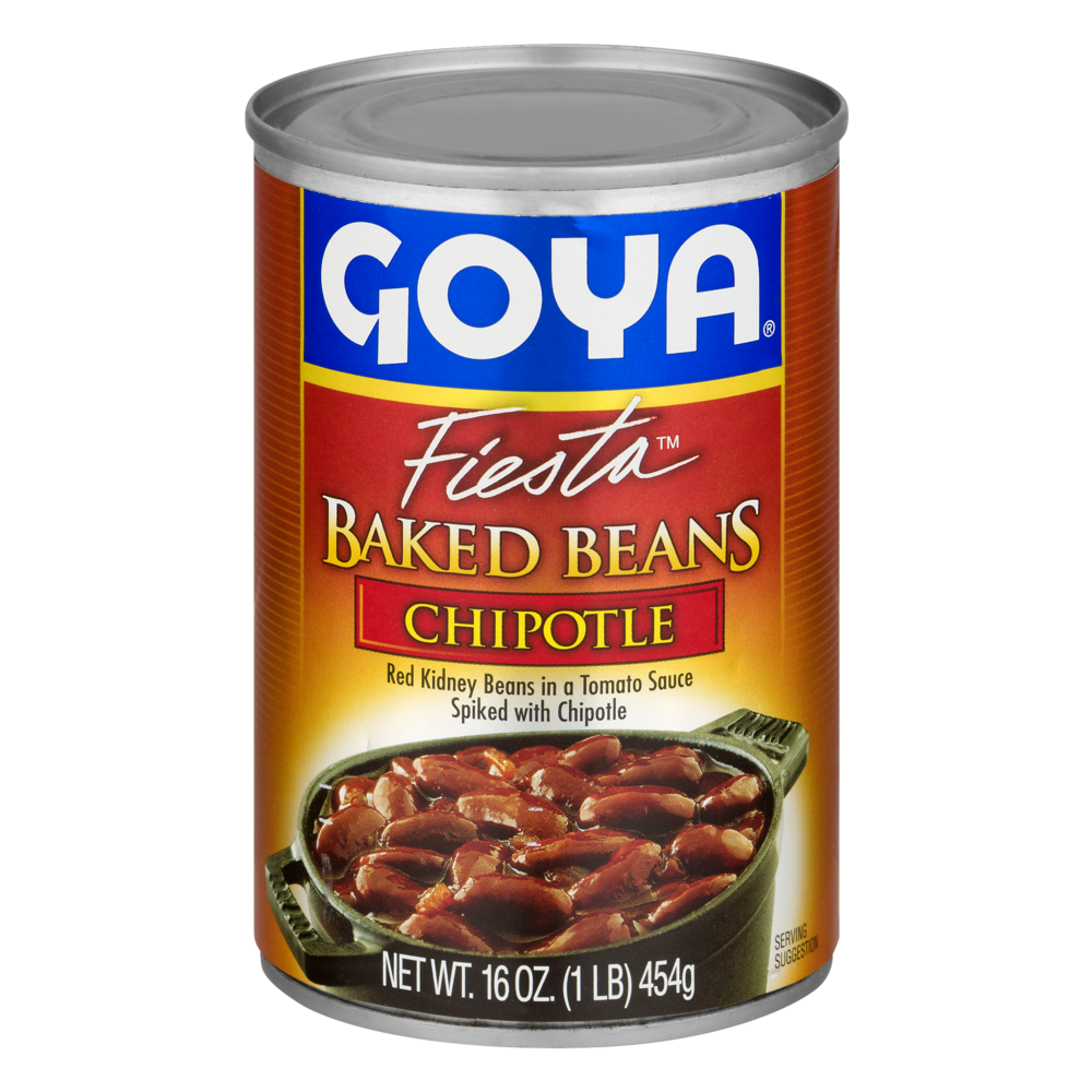 slide 1 of 2, Goya Fiesta Chipotle Baked Beans, 16 oz