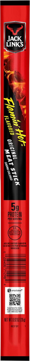 slide 3 of 3, Jack Link's Meat Stick, Original, Flamin' Hot Flavored, 0.92 oz