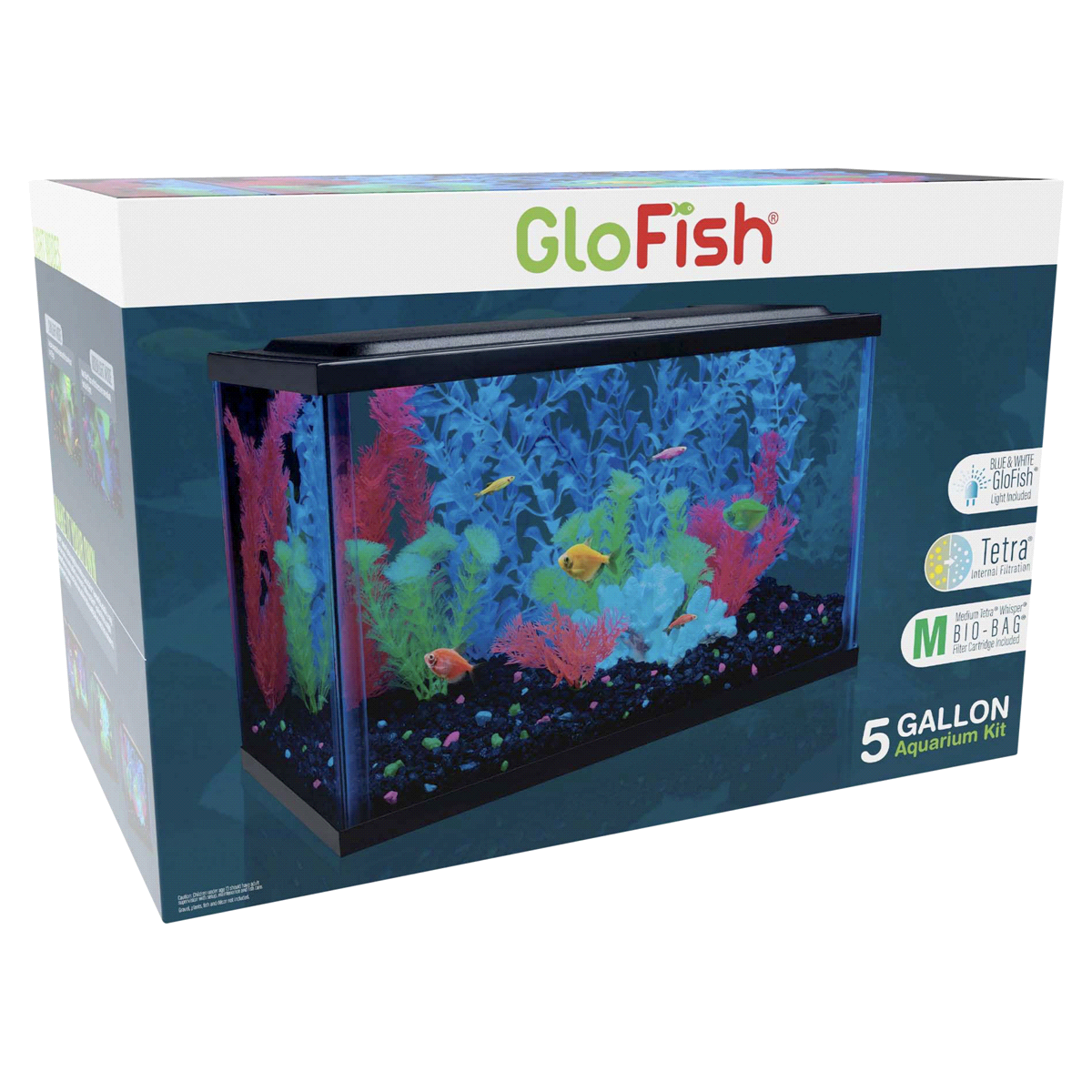 slide 1 of 5, Tetra GloFish Aquarium Kit, 5 gal