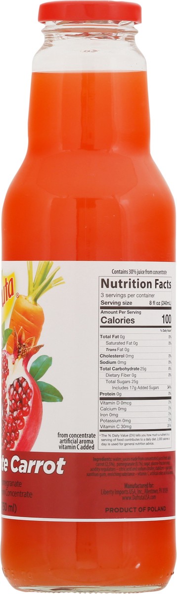 slide 7 of 14, Dafruta Juice Carrot Pomegranate, 750 m
