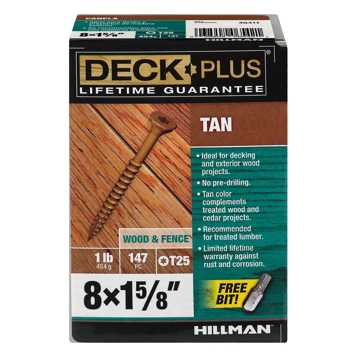 slide 8 of 10, Deck Plus Wood & Fence Tan Screws 147 ea, 1 ct